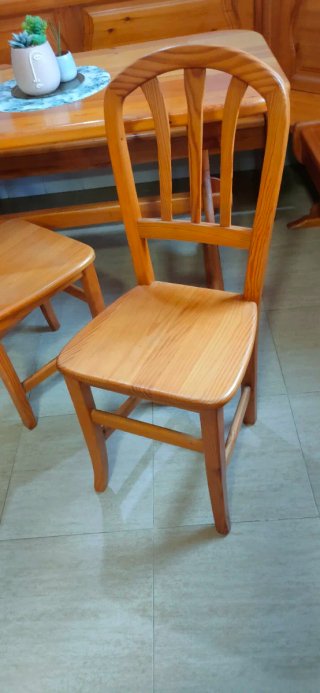 Rinconera y mesa madera pino