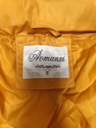 Cazadora acolchada mujer amarilla