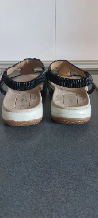 Sandalias Hualunaote Mujer Talla 40 Beige/Negro