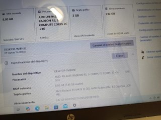 Portátil HP AMD A9 3.10GHz 8GB RAM 1TB
