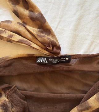 Top Zara Estampado Leopardo
