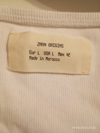 2x Camisetas Zara Blancas Talla M