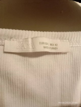 2x Camisetas Zara Blancas Talla M