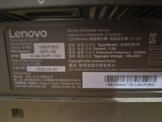 Monitor Lenovo ThinkVision T22i-10 21.5