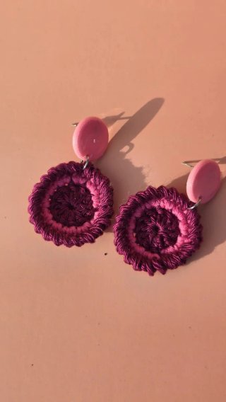 Pendientes Crochet Negros y Blancos