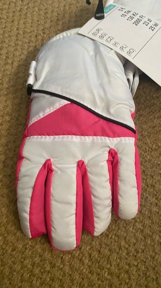 Luvas de Inverno Criança Rosa e Branco