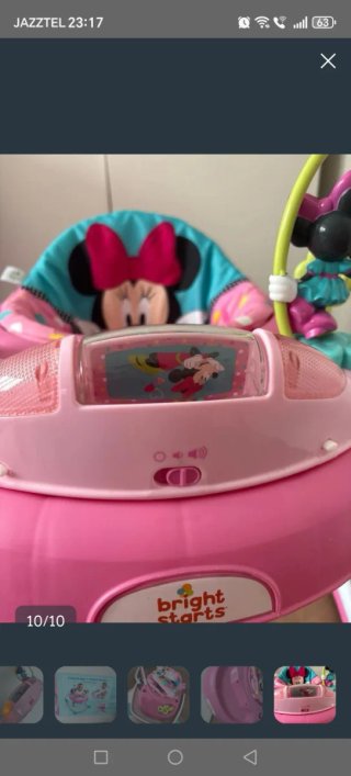 Andador Minnie Mouse Bright Starts Rosa