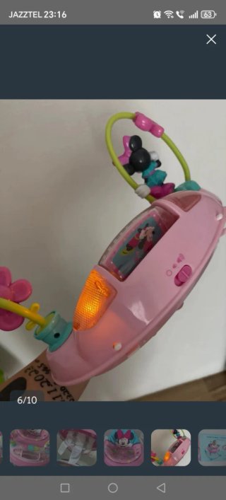 Andador Minnie Mouse Bright Starts Rosa