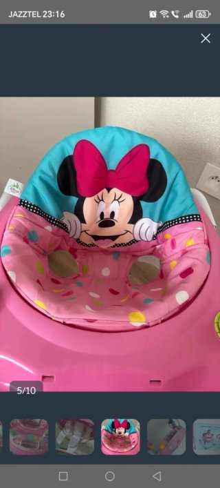 Andador Minnie Mouse Bright Starts Rosa
