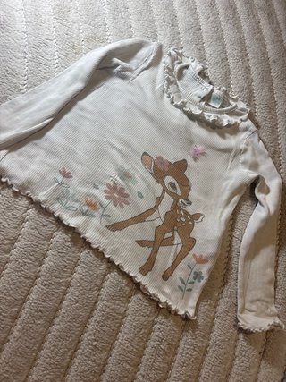 Lote 2 Camisetas Bambi Manga Larga 24m
