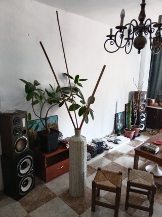 Jarrón Decorativo Mimbre Blanco
