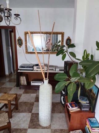 Jarrón Decorativo Mimbre Blanco