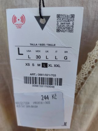 Camisa Zara gasa beige