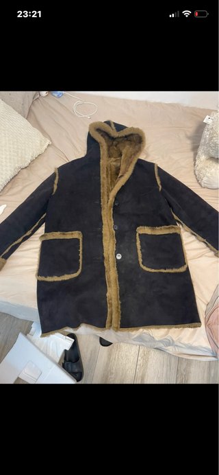 Chaquetón reversible piel y pelo