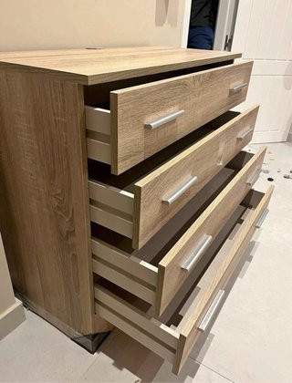 Cómoda 4 cajones madera