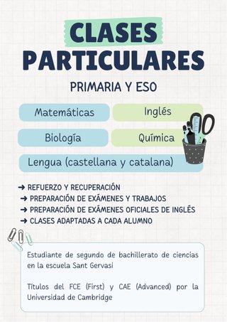 Clases particulares en Mollet.