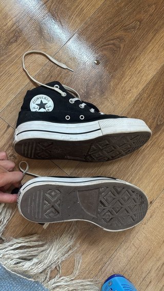 Converse All Star Plataforma Negras Talla [Talla]