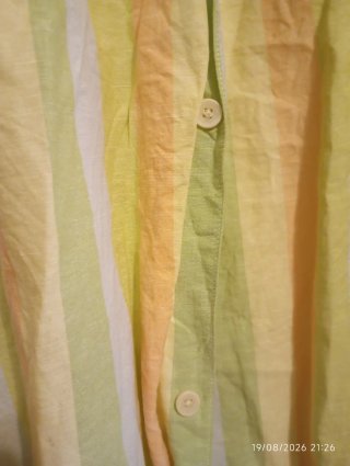 Camisa Zara Rayas Multicolor Lino Algodón Lyocell