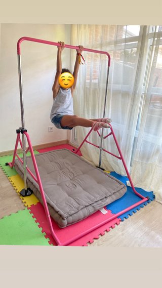 Barra paralelas gimnasia artística ajustable rosa