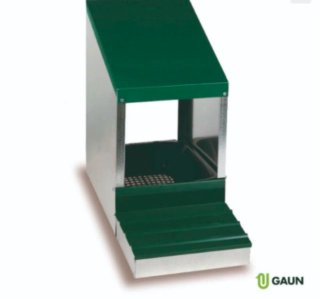 Ponedero metálico para gallinas