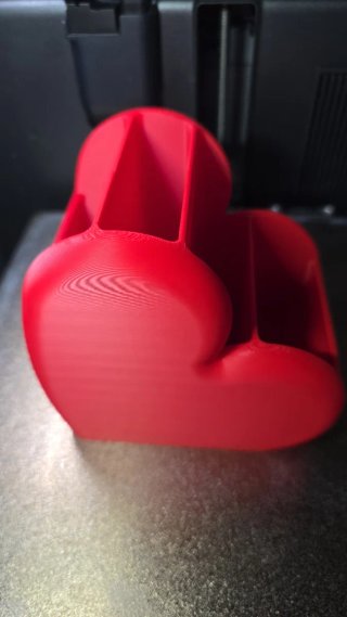 Organizador de maquillaje corazón rojo