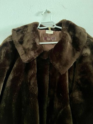 Abrigo M.Diaz Pelo Sintético Marrón Talla 44