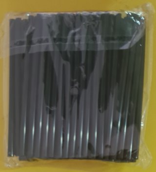 Lote 200 Pajitas Negras Betik 13 y 20 cm