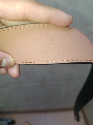 Cinturón Louis Vuitton Monogram Negro Gris