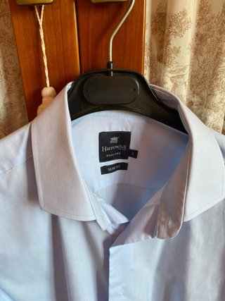 Camisa de vestir azul slim fit