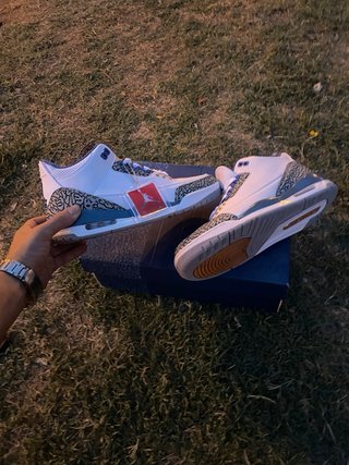 Jordan 3 Azul y Blanco Negociables