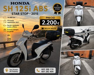 Honda SH 125i 2015 Blanca 36.800km