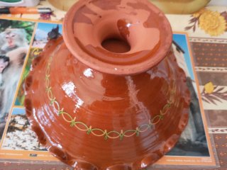 Frutero de cerámica artesanal