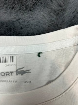 Camiseta Lacoste Sport Blanca Logo Cocodrilo