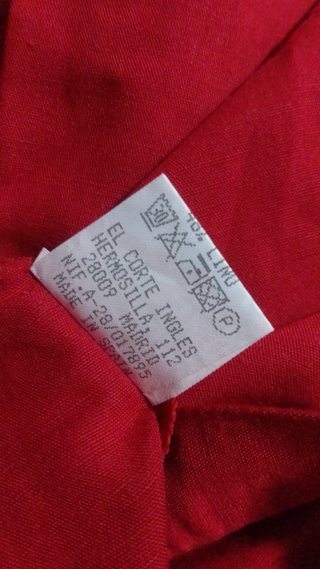 Pantalones Corte Inglés Rojos con Cuentas