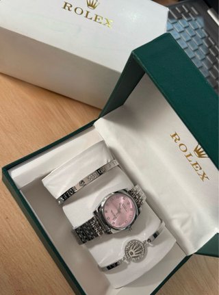 Estuche Rolex con Reloj y Pulseras