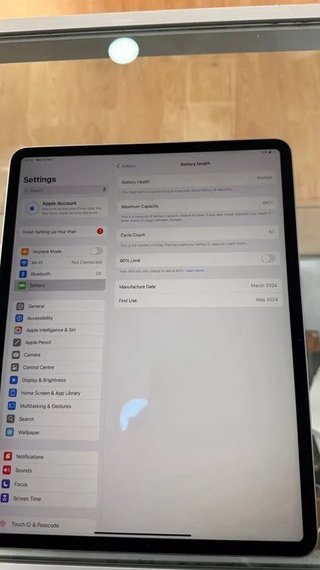 iPad Air 13 M2 Gris 128GB Batería 96%