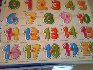 Puzzle de números de madera didáctico