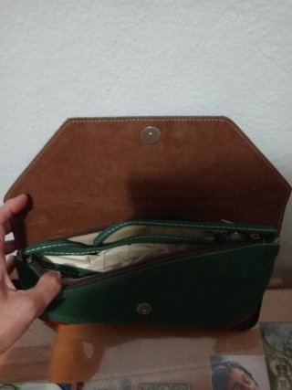 Bolso de piel J. Ponce verde
