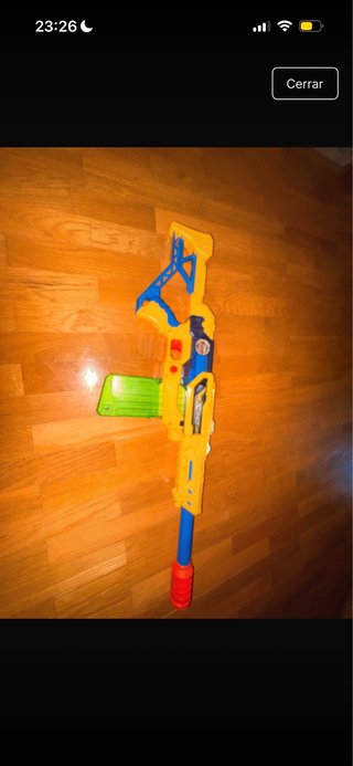 Pistola Nerf Amarilla y Azul