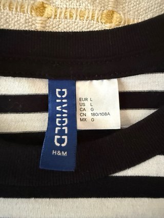 Camiseta H&M Rayas Talla L