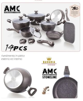 Batteria pentole AMC 14 pezzi