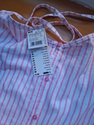 Pijama corto Smiley World rayas rosas