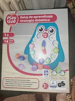 Reloj Educativo Playtive Madera Números