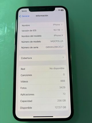 iPhone X 256GB Plata