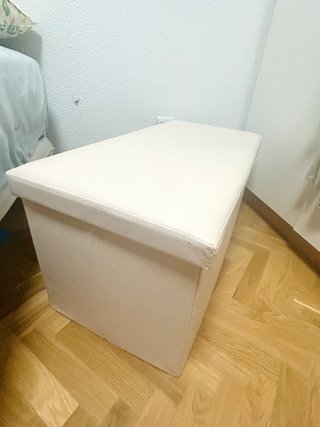 Puff baúl plegable 110L beige