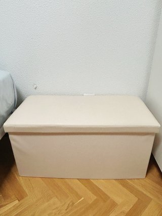 Puff baúl plegable 110L beige