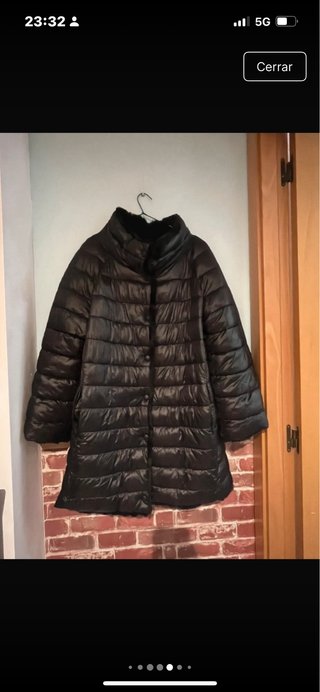 Abrigo reversible negro talla XL