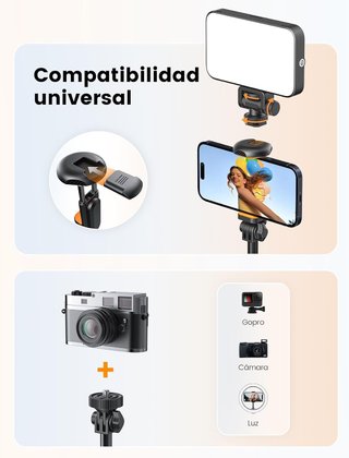 Tripode para movil con luz y control remoto