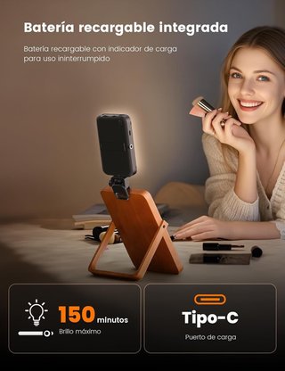 Tripode para movil con luz y control remoto