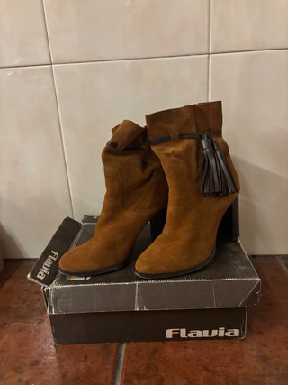 Botines Flavia piel melocotón